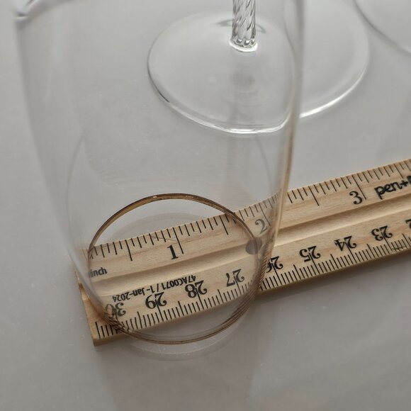 Lenox Monroe Gold Champagne Flutes 9" crystal twisted stem elegant vtg fine glas - Picture 5 of 8